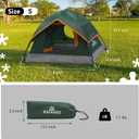 ASFANES Camping Cat Tent, Outdoor Waterproof Cat Or Small Dog House 21.6x21.6x14.9'', Army Green, S.(The Pole has Been Improved).