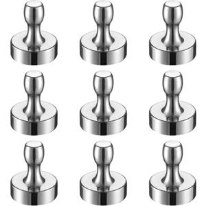 BTLIN Heavy Duty Fridge Magnets Extra Strong, Large Magnetic Push Pins for Kitchen Refrigerator Whiteboard Bulletin Board Office (18x22mm) 9Pack