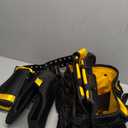 Comfortable Tough Thick 7-Piece Tool Belt with Suspenders 32 Pockets and Loops,1680D Denier Fabric Heavy Duty Tool Belts with Carry Handles, Fits Waists 36-49In, Black and Yellow