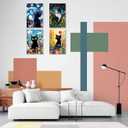 4 Pack Framed Paint by Numbers Kit for Adults Beginner Canvas Painting by Numbers for Adults Black Cat Easy Adult Paint by Number Kits with Frame Starry Night Watercolor Painting by Number 8x12 Inch