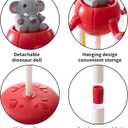 18 Pieces Detachable Housekeeping Cleaning Pretend Toy Set for Kids, Household Cleaning Tools Hanging Stand, Wet Floor Sign and Multiple Cleaning Tools Housekeeping Toys for Toddlers and Kids