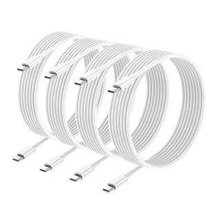 Apple USB C to USB C Charging Cable 4 Pack 10ft,60W [Apple MFi Certified] Compatible for iPhone 15/15 Pro/15 Plus/15 Pro Max New ipad Pro 12.9/11, Air 4/5, Mini 6, MacBook Air, (White)