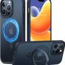 TORRAS Magnetic Shockproof for iPhone 13 Pro Case 6.1 inch, [Compatible with MagSafe] with Stand, [MIL-Grade Drop Protection] Translucent Back Protective Yet Slim iPhone 13 Pro Phone Case 2021, Black