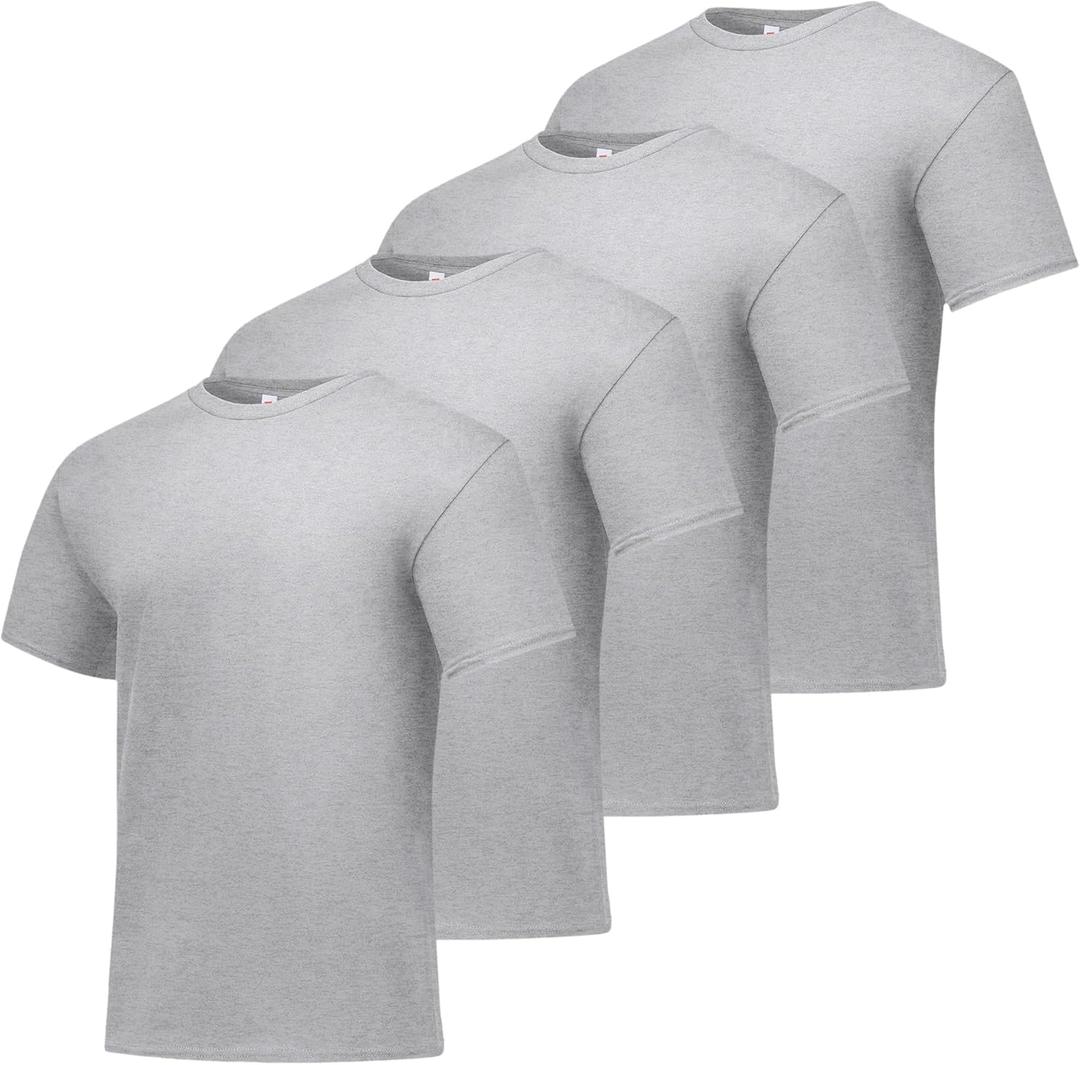 Hanes Men's Short Sleeve T-Shirt Pack, Big & Tall, Crewneck Cotton T-Shirts for Men, Value Packs (XXXL)