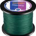 Braided Fishing Line Abrasion Resistant Superline Zero Stretch&Low Memory Extra Thin Diameter 327-1094 Yds, 4-180LB (Moss Green)