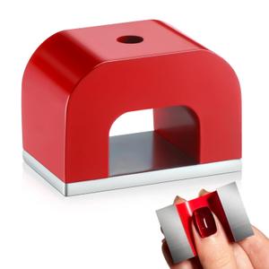 Horseshoe Alnico U Shaped Magnet, 22 lb Pull, Red, Rectangular, Utility Magnet(1 Pcs)