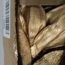 Briful Set of 3 Gold Magnolia Floral Stems 26in Magnolia Artificial Flowers Silk Magnolia Flower Branches for Christmas Home Office Table Vase Decor