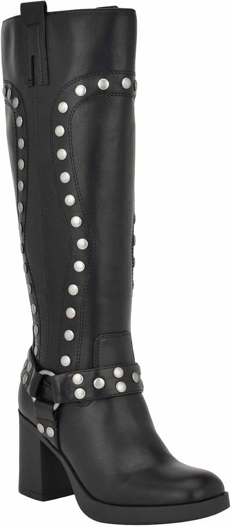 Cert Heeled Moto Boots (Black, 6M)