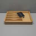 SMIRLY Silverware Drawer Organizer – Bamboo Kitchen Drawer Organizer, Adjustable Utensil Holder and Cutlery Tray, Drawer Dividers for Flatware and Kitchen Utensils