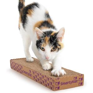 5 x SmartyKat Super Scratcher Corrugated Cat Scratcher and Scratch Pad for Cats, Catnip Infused with Catnip, Scratchers for Indoor Cats and Kittens, Cardboard Scratching Post