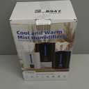 Coolfiqu 6L Humidifiers for Bedroom Large Room Home,Cool and Warm Humidifier for Baby and Plants Hot Mist Top Fill Desk Humidifiers Oil Diffuser,Quiet,Adjustable Mist,360Nozzle-Black(2026 Upgraded)