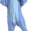CANASOUR Polyster Unisex Child Halloween Costumes Animal Cosplay Costume Chirstmas Anime One-Piece Pajamas for 6-8 Years Girls Boys (6-8 Years, Blue)