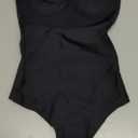 Shapewear Bodysuit Tummy Control Strapless Bra Shapewear for Women Strapless Faja Body Shaper Thong Light Shapewear (Large, Black-bulit in Bra)