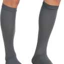 MGANG 20-30 mmHg Compression Stocking for Men and Women, Medical Compression Socks, Knee High Length, Open Toe, for DVT, Varicose Veins, Relief Shin Splints, Edema, Gray Small