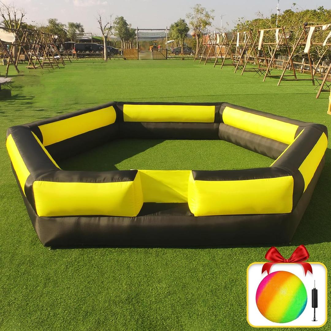 17FT Gaga Ball Pit Portable,Inflatable Gaga Ball Pit with Blower for Indoor Outdoor School Family Activities Giant Inflatable Sport Games for Kids and Adult