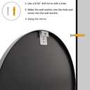 Sunniry Circle Mirror 26 inch, Black Round Mirror, Round Bathroom Mirrors Matte Metal Frame, Circle Mirrors for Living Room, Bathroom, Wall, Hallway.