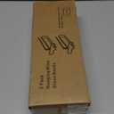 LINFIDITE Gold Under Cabinet Wine Glass Holder, 2 Pack, Space Saving, Easy Installation, Anti-Skid, Compact Design, Sturdy Materials, Affordable Gift (Shelf Thickness Under 0.98in)