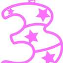 Design With Vinyl Design With Vinyl Wall Decal Third Birthday Pink rd Number Three Birthday Motivational Wall Decal for Boys Girls Bedroom - Size: 21 Inch X 17 Inch 