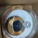 Wood Cake Stand with Dome Lid, 12 Inch Rotating Display Server Tray, Wooden Cake Display Stand with Acrylic Cover, Cake Holder Stand with 4 Bonus Cake Sheets for Birthday, Kitchen, Party, and Wedding Use