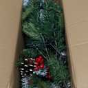 Set of 2 18 Inch Lighted Outdoor Christmas Tree with Remote, Timer, Multi-Color Lights, Battery Operated Pre-lit Frosted Pathway Artificial Urn Filler, Christmas Porch Decorations for Home Porch Yard