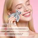 Gua Sha Facial Tools and Face Roller Set, Stainless Steel Facial Sculpting Eyes Roller Guasha for Face, Chin & Jawline Sculpting,Skin Care (Stainless Steel)