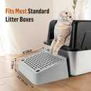 Cat Litter Box Ramp, Litter Box Step Mat with Filter Function, Cat Litter Catcher for Self-Cleaning Litter Boxes, Cats Pedal Stool Ideal for Kitten & Elderly Cats (Light Grey)