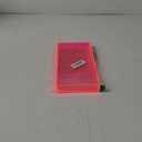 Acrylic Tray for Vanity Makeup Perfume Jewelry 12x6'' Small Decorative Tray for Bathroom Dresser Tops Candle Sink Counter, Neon Pink