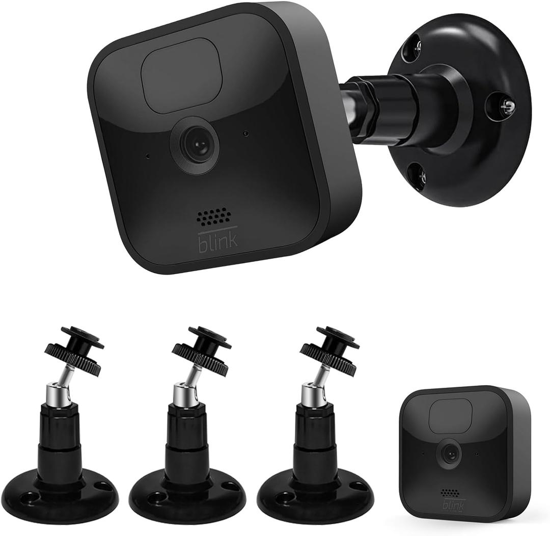 Blink Outdoor Camera Mount, 360 Degree Adjustable Indoor/Outdoor Wall Mount Bracket for Blink Home Security System Black 3 Pack