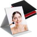 4 Pcs Folding Travel Mirror, PU Folding Mirror Portable Adjustable Rectangular Ultrathin Mirror, for Travel, Camping,Home (5.9Inch8.1Inch)