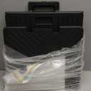 Folding Utility Cart Portable Rolling Crate Handcart Shopping Trolley Collapsible Tool Box, with Lid, Basket on 4 Rotate Wheels, for Grocery, Office, Luggage, Teacher (Black)