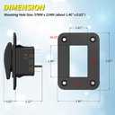 Joinfworld 3 Way Bilge Pump Rocker Switch Waterproof 12V 24V 4Pin 20A SPDT Auto/Off/Manual Bilge Pump Switch Panel with LED Light for Boat Automotive Vehicles Marine