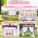 Wedding Arch,7 x 5 FT Metal Arch Backdrop Stand with Support Feet Base,Square Arched Frame for Birthday Party Ceremony Event Balloon Arches Decoration