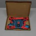 PHOEPET No Pull Dog Harness, Unique Colors Reflective Adjustable Dog Vest, with Soft Training Handle Metal Clips for Dogs (Teal Base & Red Straps,M)