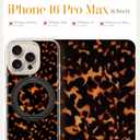 Loheckle for iPhone 16 Pro Max Case with Stand- Compatible with MagSafe Women Girls Cute Clear Girly Aesthetic Unique Design Soft TPU Magnetic Ring Phone Cover for Apple 16 Promax, Brown