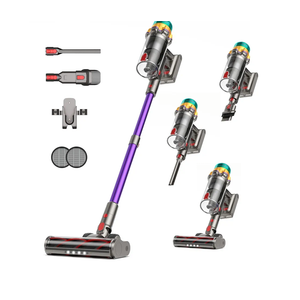 Cordless Vacuum Cleaner, 48KPA 550W 65Mins Self-Standing Vacuum Cleaners for Home, Cordless Stick Vacuum with Oversized Dust Cup, Rechargeable Vacuum for Hardwood Floor, Carpet, Pet Hair