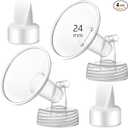 Momstouch 24mm Flange and Duckbill Valve Compatible with Spectra S1 S2 9 Plus Breastpump Replacement to Spectra Pump Parts, Not Original, Replace Accessories.