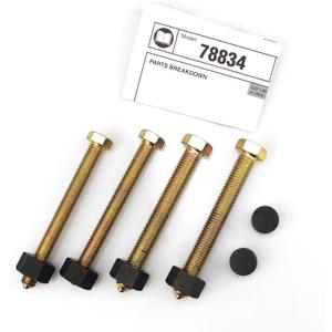 Wheel Hub Removal Tool, Automotive Wheel Bearing Removal Tool, Impact Rated Hub Removal Bolt Kit with Two M14 Bolts Nuts, Two M12 Bolts & Nuts, Two Press Feet for All Automotive Wheels 78834