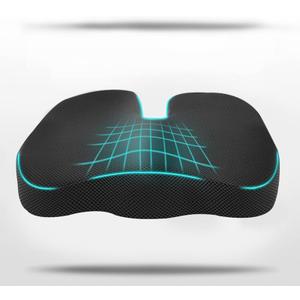 Office Chair Seat Cushion,Premium Memory Foam Chair Cushion for Long Sitting,Tailbone,Back,Sciatica,Coccyx Pain Relief Pillow Hip Butt Pad Cushion -for Office Chair,Car Seat,Wheelchair,Black