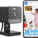 1080P 2.4g/5g Indoor Camera, Plug-in Cameras for Home Security, Baby/Elder/Home Cameras Indoor with Phone App, Night Vision, Motion Detection, 2-Way Talk, WiFi Camera Compatible with Alexa (Black)