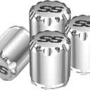 SS Golf Cart Wheel Center Caps-4 Pack,Fits EZGO,Club Car,Yamaha - 2.75" Chrome Hub Caps for 8,10,12 inch Rims,Push-in Style,Height 3.21"