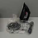 Cordless Iron for Clothes, 1500W Steam Iron Rapid Heating, Ceramic Soleplate, Auto Shut Off, Self-Clean, Anti-Calc, 3 Temperature Settings, 11.84oz Water Tank Ironing Clothes for Home, Black