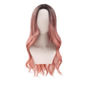DAZCOS Anime Female Cosplay Wig Women Costume Accessories for Party Halloween (Pink 2) Adult One Size