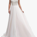 Wedding Dresses for Bride Long Lace Chiffon Women Dress Beach Vintage A Line Bride Dress Ivory Lace Up Bridal Gowns