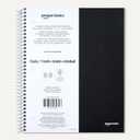 Amazon Basics College Ruled Spiral Notebook, 3 Subject, 150 Sheets, 8.5 x 11 inches, Black