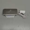 Peakeep Slim Digital Mirror Aesthetic Alarm Clock for Bedrooms Desk Decor, Plug in Electric Big LED Modern Small Clock for Office Living Room, Battery Backup, 6 Dimmers (White)