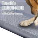 42'' Outdoor Elevated Dog Bed with Canopy, Raised Dogs Bed Medium Large Size Dogs with Six Support Feet, Breathaasdasd Pet Bed with 4 Ice Pack(Medium)