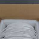 Sweese Porcelain Dinner Plates Set of 6, 10.5 Inch Dish Set - Dishwasher, Microwave, Oven Safe, Scratch Resistant, Kitchen Serving Dishes - White