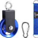 Cable Pulley Wheel for Home Gym Pulley System, Upgraded 90mm Aluminium Alloy Gym Pulley for Maximum 660LBS Load (Blue)