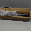 2 Pack Black Curtain Rods for Windows 28 to 48 inch, 5/8 inch Small Cafe Window Curtain Rods, Short Drapery Rod for Bedroom Kitchen (Size30-50 Inch, Matte Black)