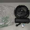 FRIZCOL 3-in-1 Camping Fan - Portable Fans Rechargeable - 24000mAh Battery Powered Fan with Light & Remote for Indoor, Outdoor, Tent, Travel, Fishing, Jobsite, Gifts for Men Dad Him - Black